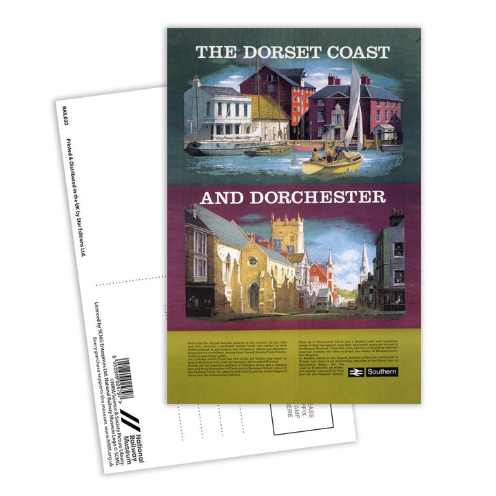 The Dorset Coast and Dorchester Postcard Pack of 8