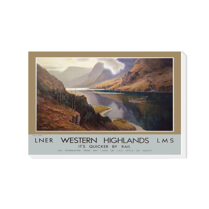 Western Highlands, It's Quicker By Rail - Canvas