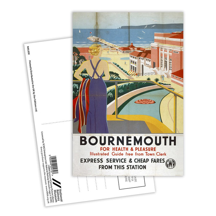 Bournemouth, For Health and Pleasure Postcard Pack of 8