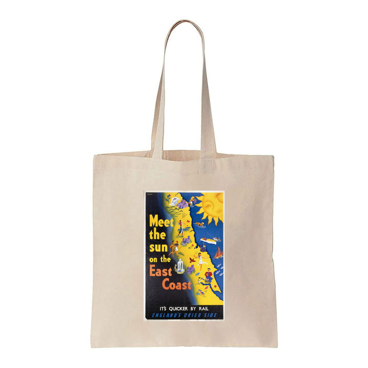 Meet The Sun on the East Coast, It's Quicker By Rail - Canvas Tote Bag