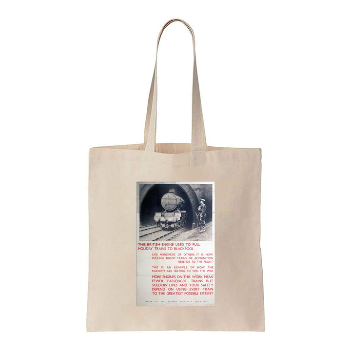 This British Engine Used To Pull Holiday Trains To Blackpool - Canvas Tote Bag