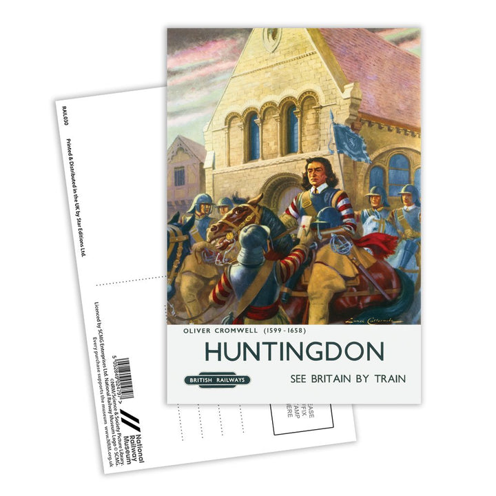 Oliver Cromwell Huntingdon Postcard Pack of 8