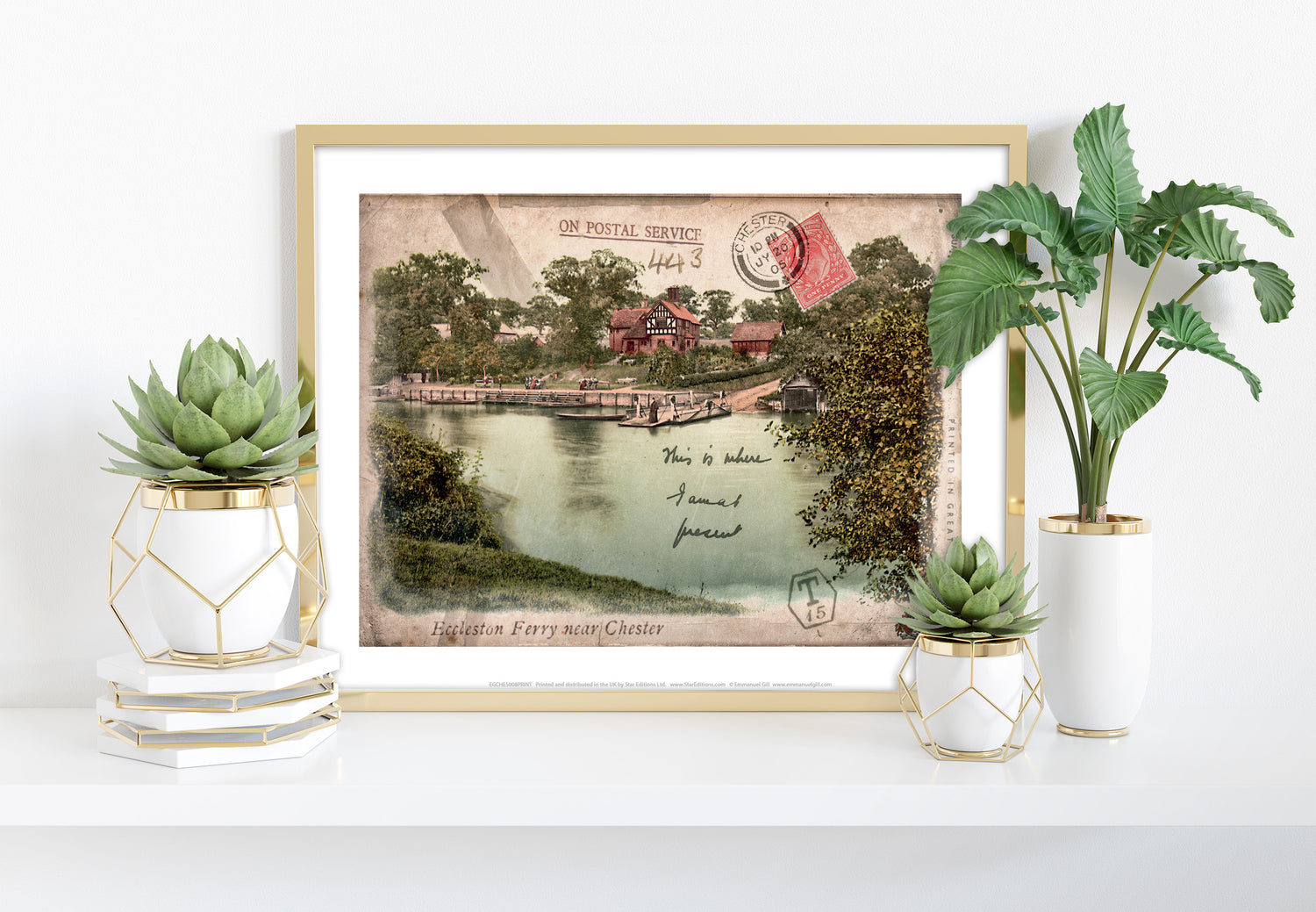 Eccleston Ferry near Chester - Art Print