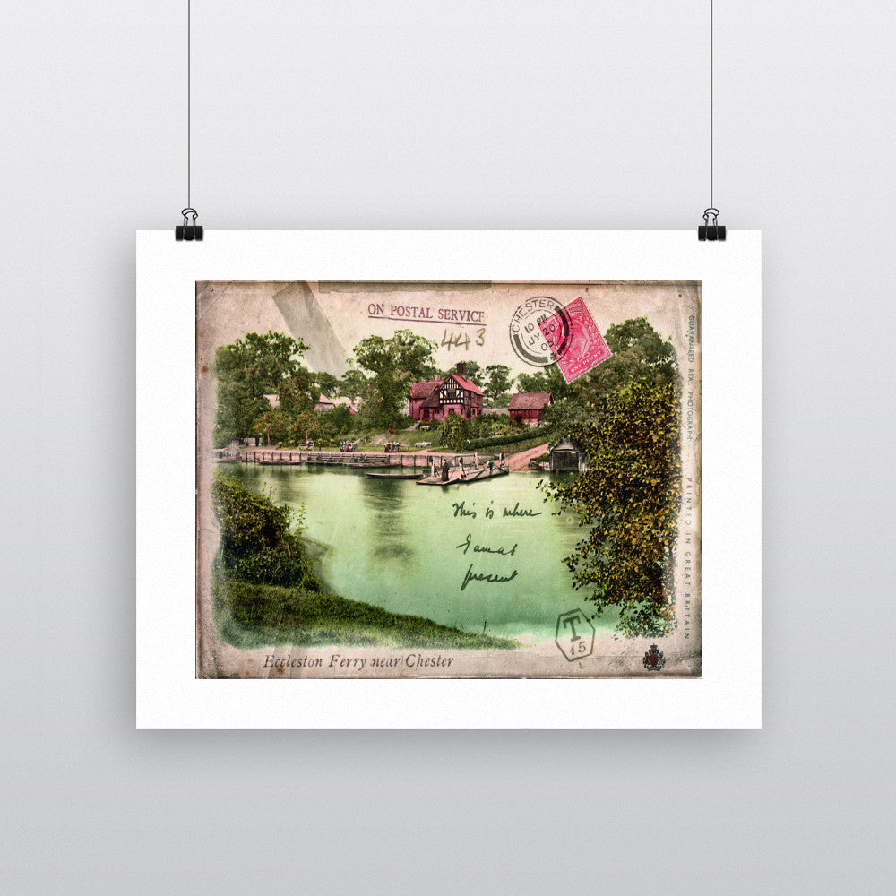 Eccleston Ferry near Chester - Art Print