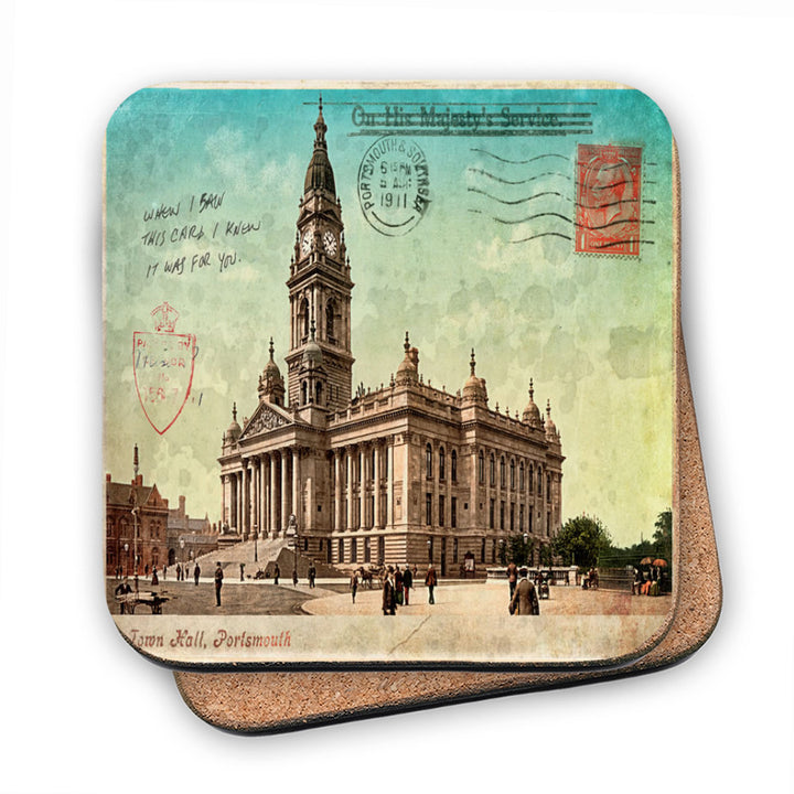 The Town Hall, Portsmouth MDF Coaster