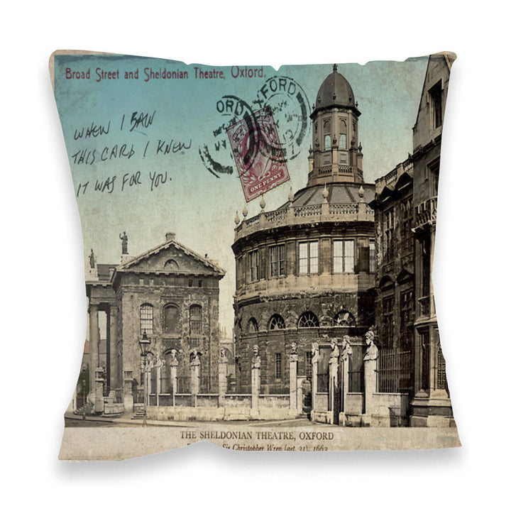 Broad Street and Sheldonian Theatre, Oxford Fibre Filled Cushion