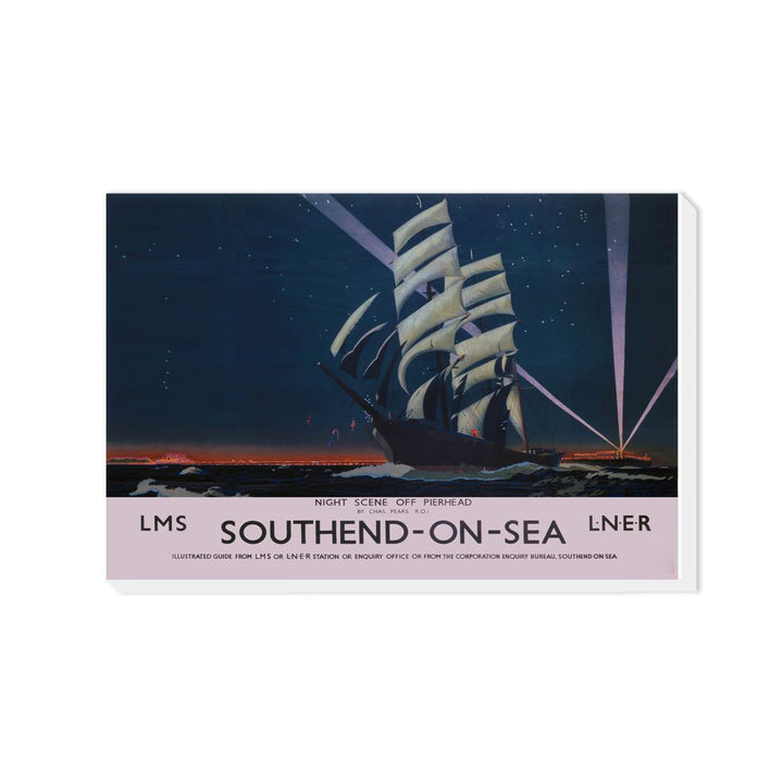 Southend On Sea Night scene off Pierhead - Canvas