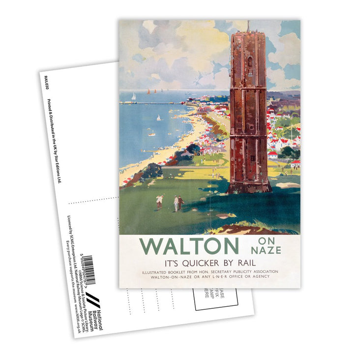 Walton on Naze, It's Quicker By Rail Postcard Pack of 8