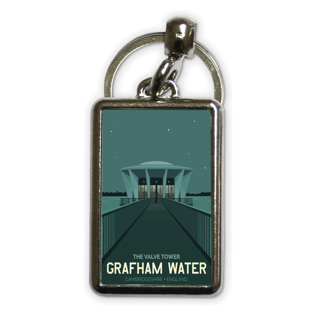 Grafham Water, Cambridgeshire Metal Keyring