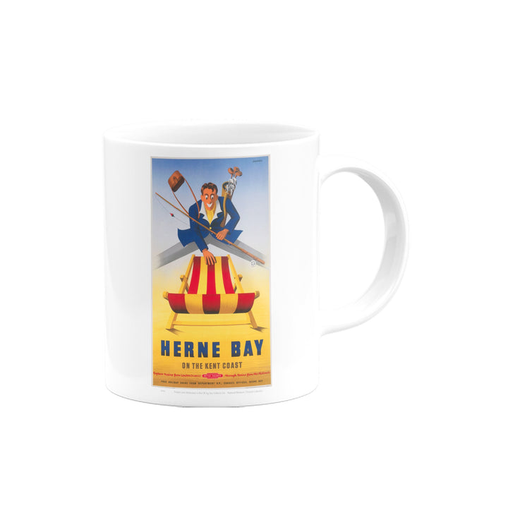Herne Bay Man with Deckchair Mug