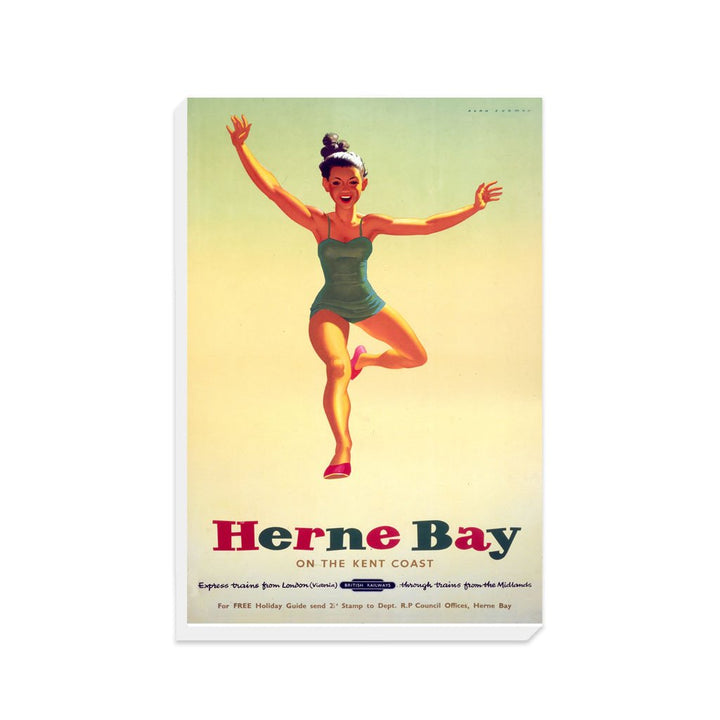 Herne Bay Girl in Green Costume - Canvas
