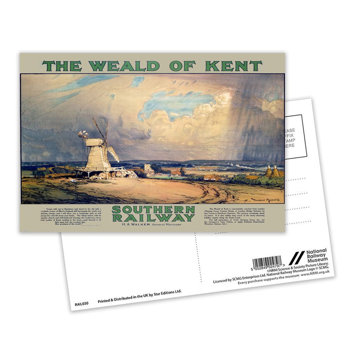 The Weald of Kent, Southern Railway Postcard Pack of 8