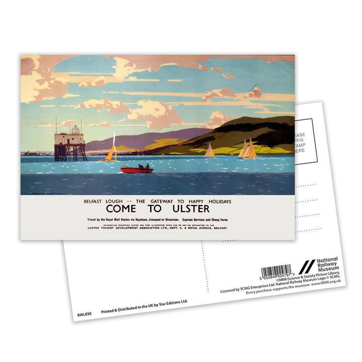 Come to Ulster Postcard Pack of 8