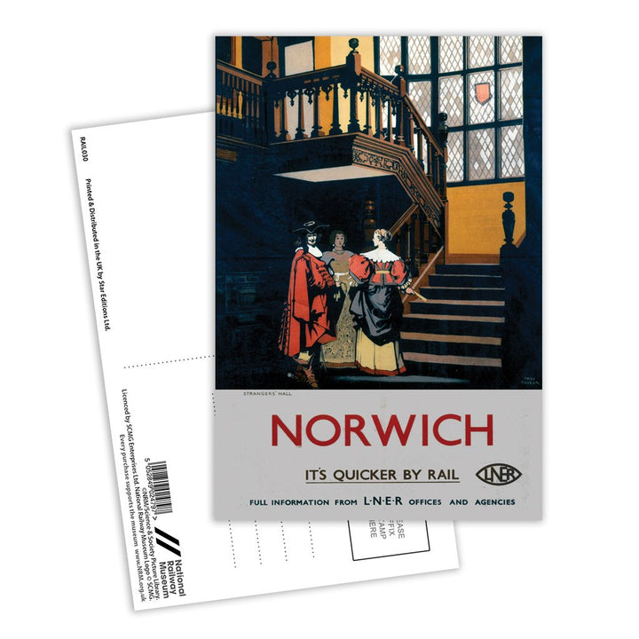 Norwich Inside Tudor Building Postcard Pack of 8