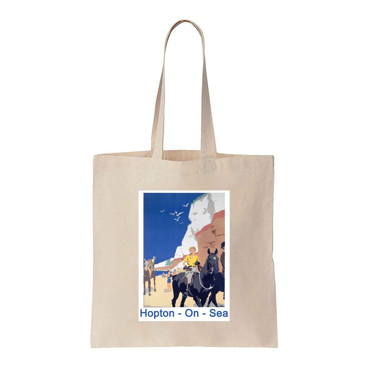 Hopton-on-sea Girl on Horse - Canvas Tote Bag