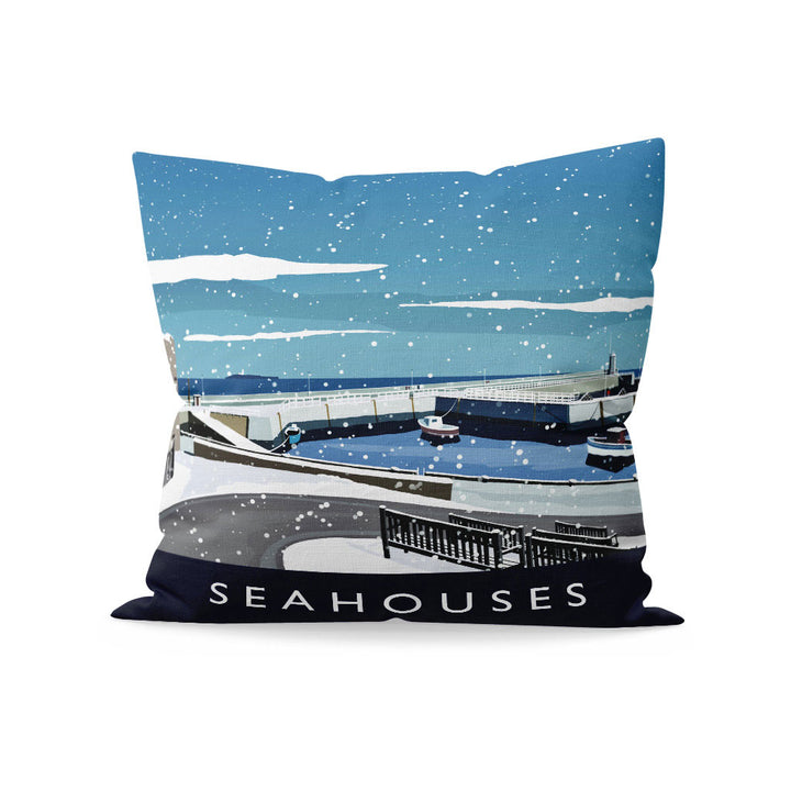 Seahouses Snow - Fibre Filled Cushion