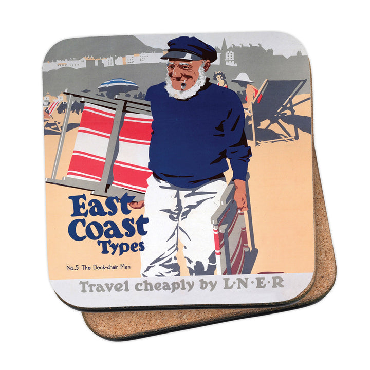 East Coast Types No 5 The Deck-chair Man Coaster