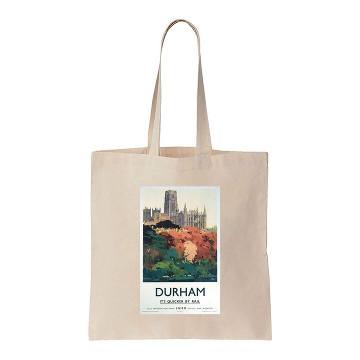 Durham - Trees and Cathedral - Canvas Tote Bag