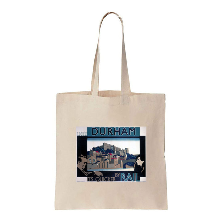 Durham, It's Quicker By Rail - Canvas Tote Bag
