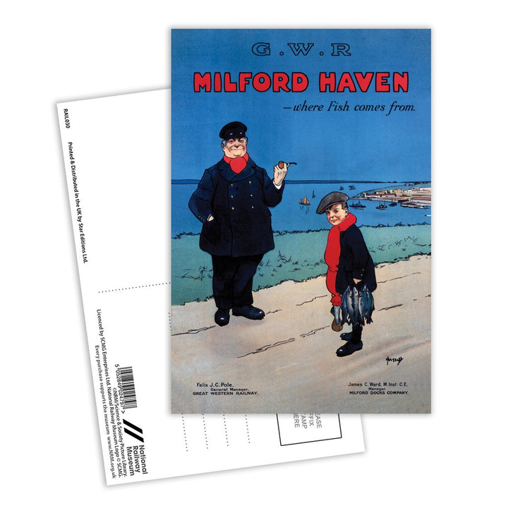 Milford Haven, where fish comes from Postcard Pack of 8