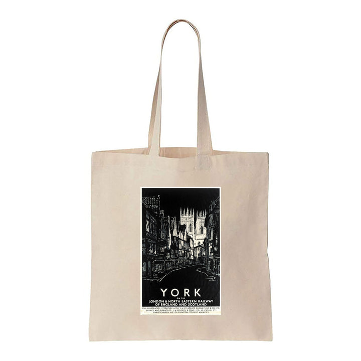 York on the LNER - Black and White - Canvas Tote Bag