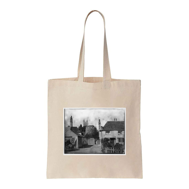Black and White Road View - Canvas Tote Bag