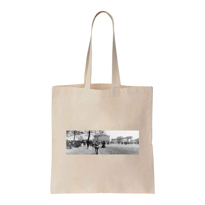 Black and White Busy Street - Canvas Tote Bag
