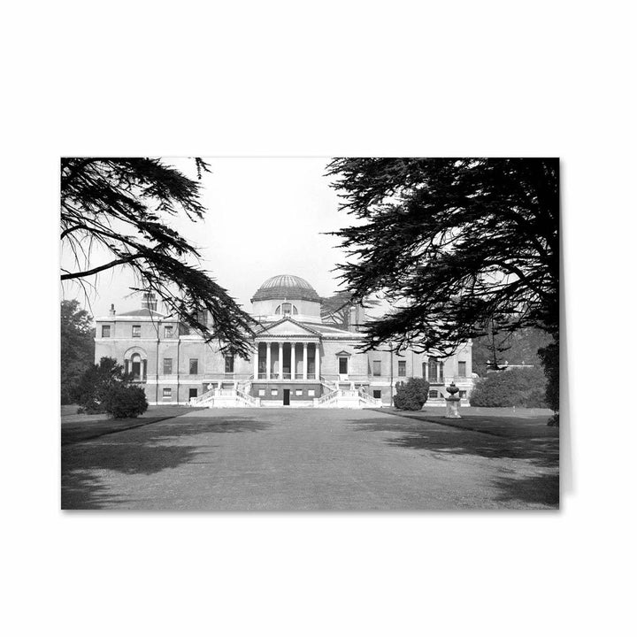 Park and Building Black and White Greeting Card