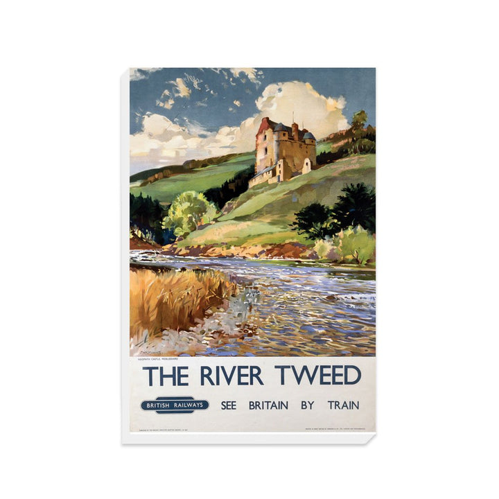 The River Tweed, Neidpath Castle, Peeblesshire - Canvas