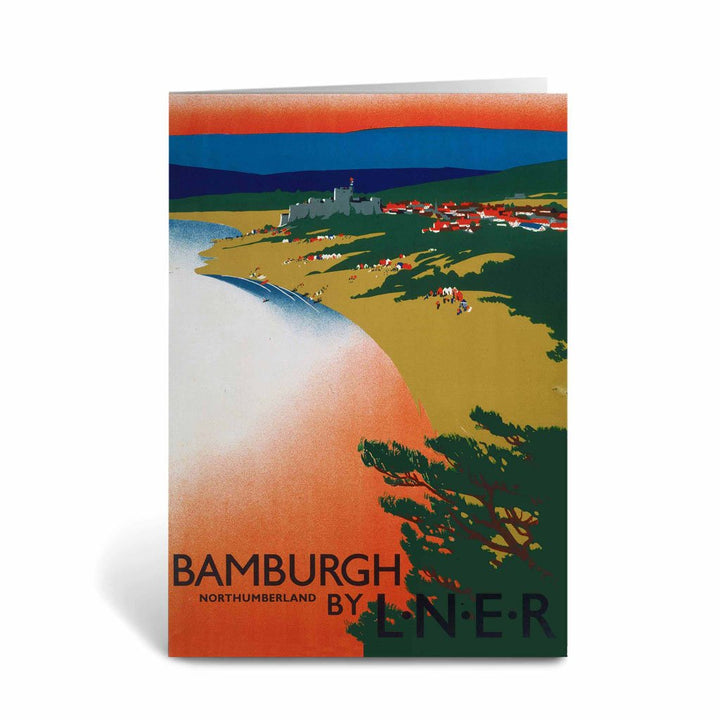 Bamburgh Northumberland - LNER Greeting Card