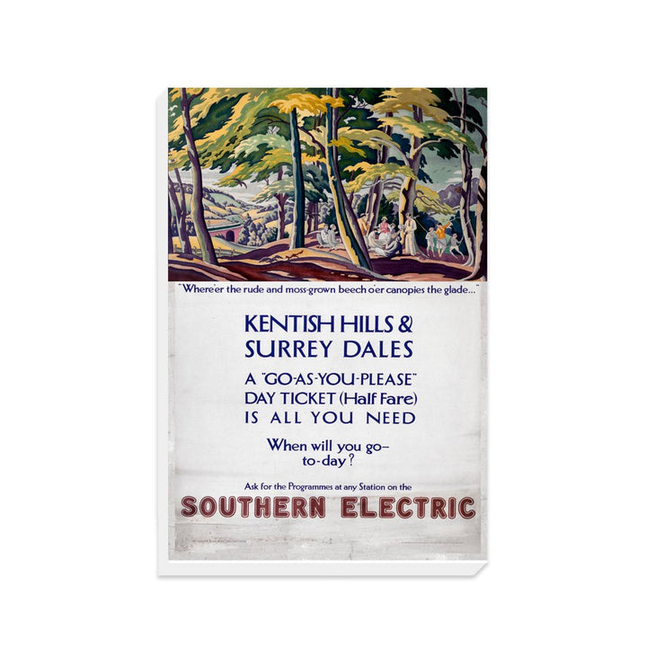 Kentish Hills and Surrey Dales Southern Electric - Canvas