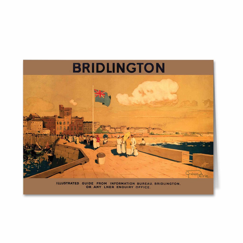 Bridlington Flag - It's Quicker By Rail Greeting Card