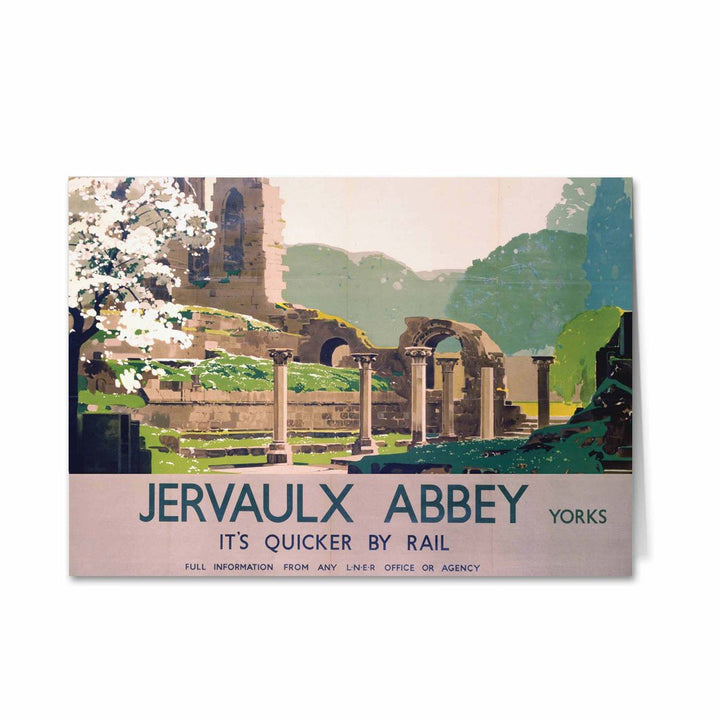 Jervaulx Abbey - Yorkshire LNER Greeting Card