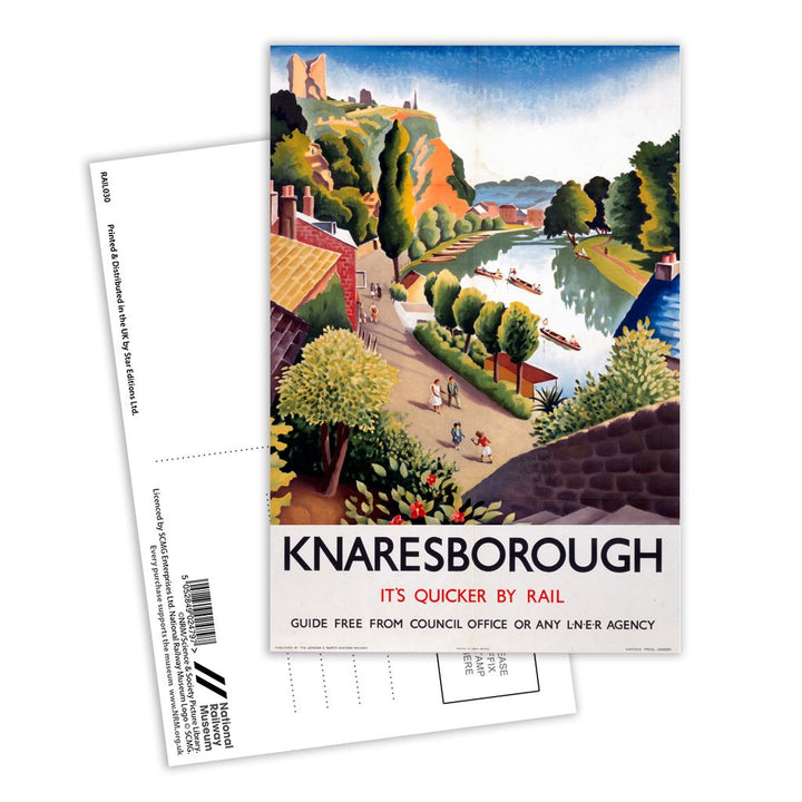 Knaresborough - It's Quicker By Rail Postcard Pack of 8