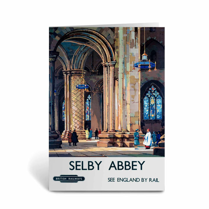 Selby Abbey, Abbot Hug's Pillar Greeting Card