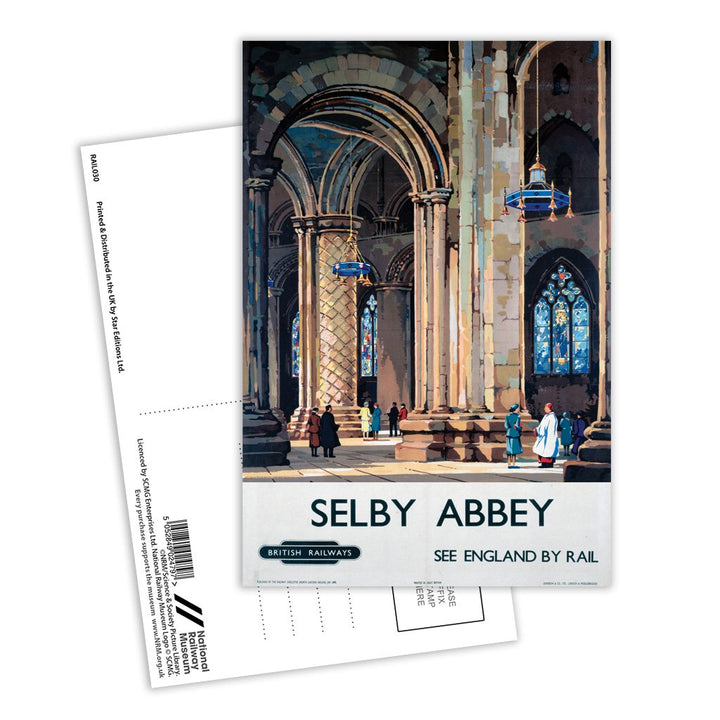 Selby Abbey, Abbot Hug's Pillar Postcard Pack of 8