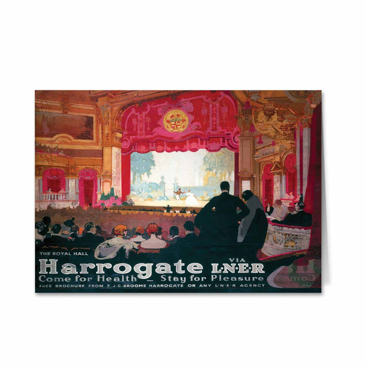 Harrogate Come for Health - The Royal Hall LNER Greeting Card