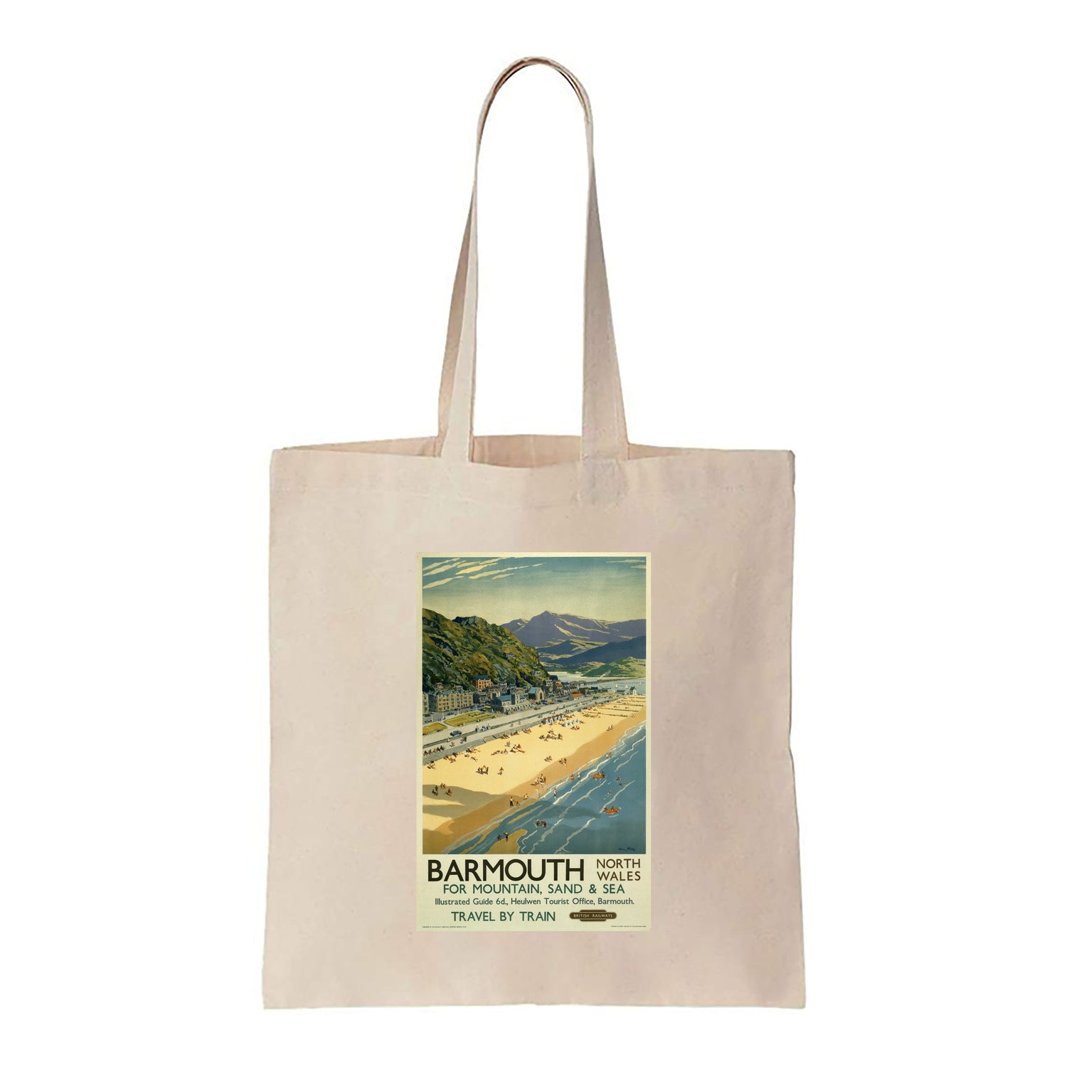 Barmouth for Mountain, Sand and Sea - North Wales - Canvas Tote Bag