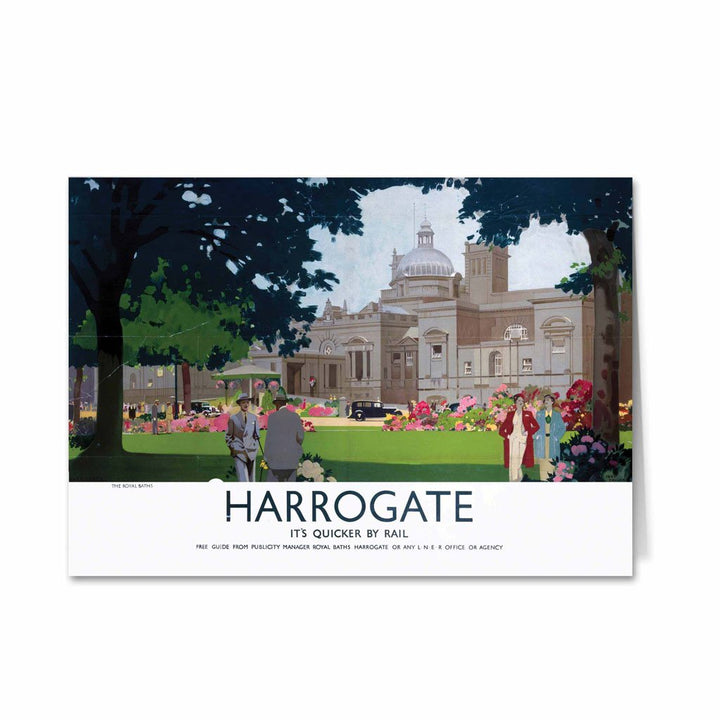 Harrogate, It's Quicker By Rail Greeting Card