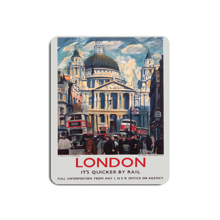 London, It's Quicker by Rail - Mouse Mat