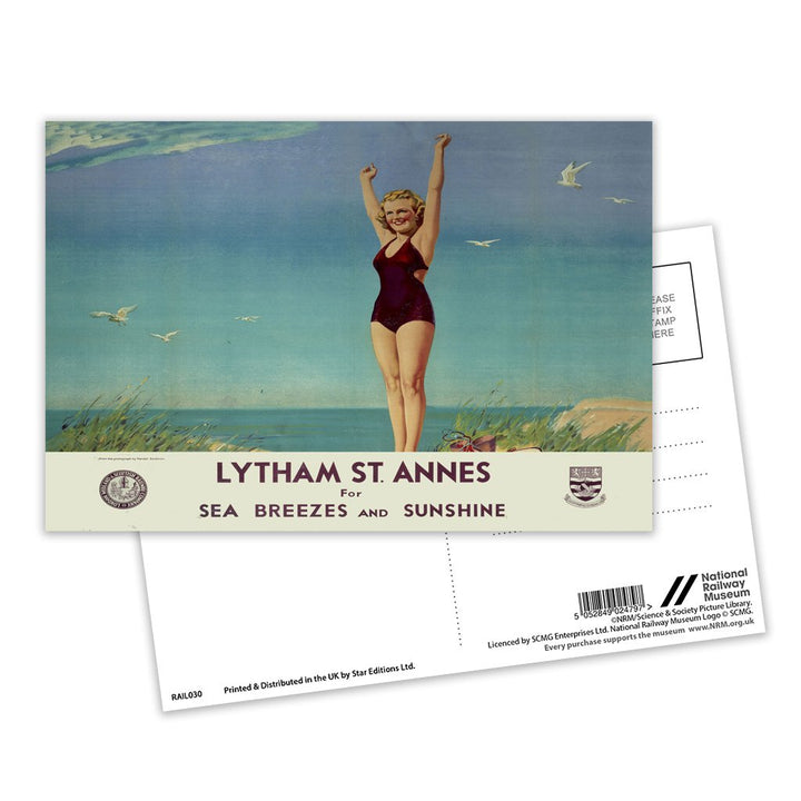 Lytham St Annes for Sea Breezes Postcard Pack of 8