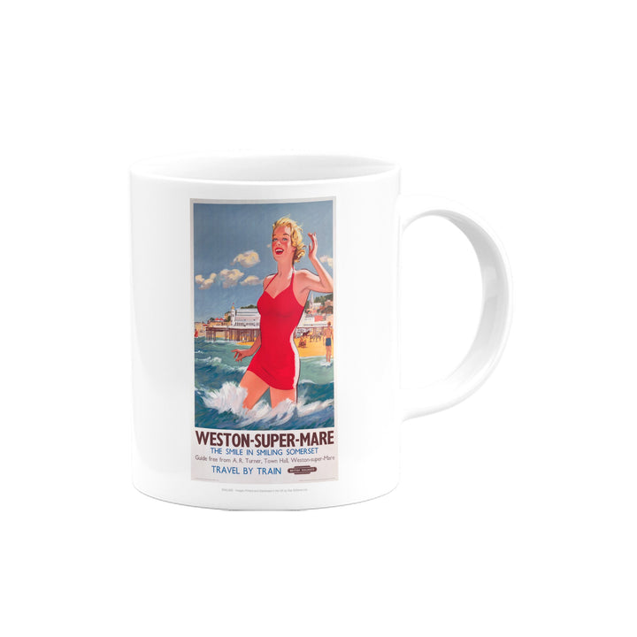 Weston-super-Mare - The smile in smiling Somerset - Girl in Red Mug