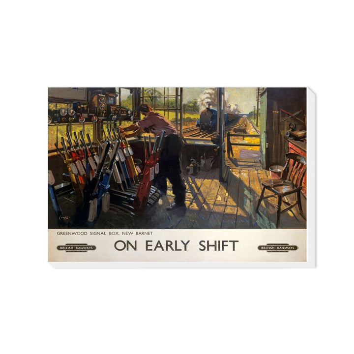 On Early Shift - Greenwood Signal Box, New Barnet - Canvas