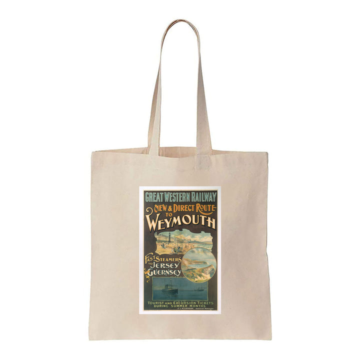 Direct route to Weymouth - Great Western Railway Poster - Canvas Tote Bag