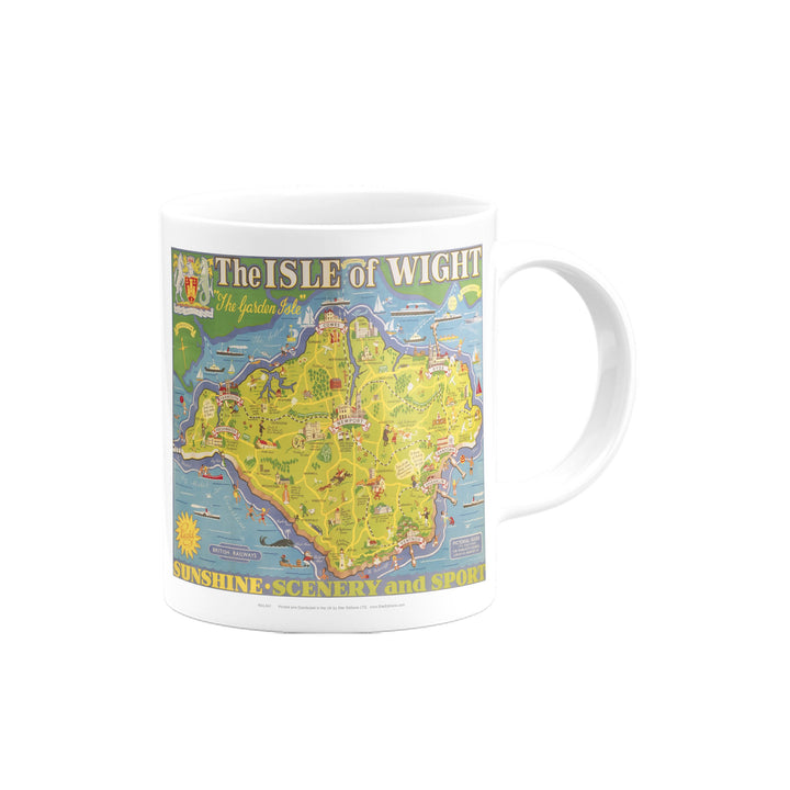 Isle of Wight - The garden Isle island Map Mug