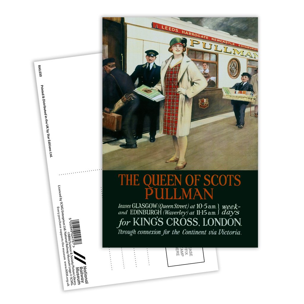 The Queen Of Scots Pullman To Kings Cross Station Postcard Pack of 8