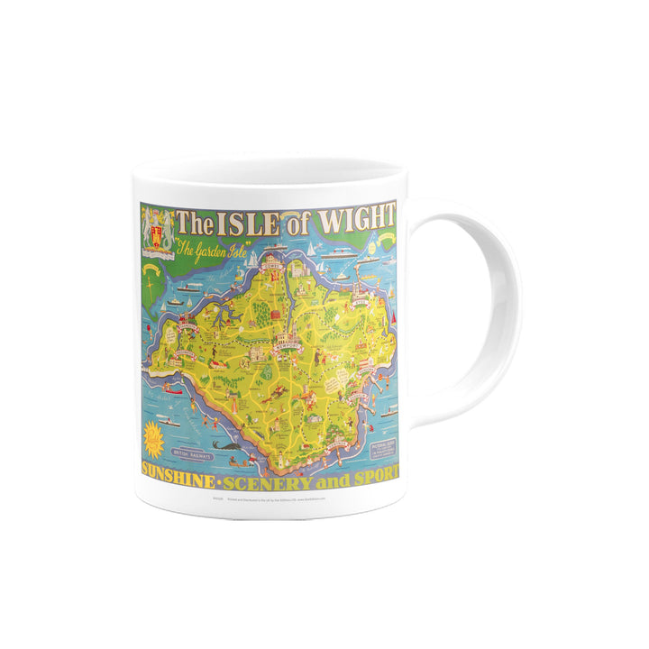 Isle of Wight - The garden Isle island Map Mug