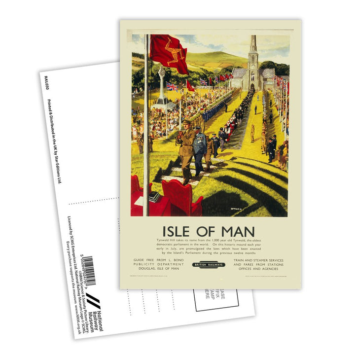 Isle Of Mans Tynwald Hill Postcard Pack of 8