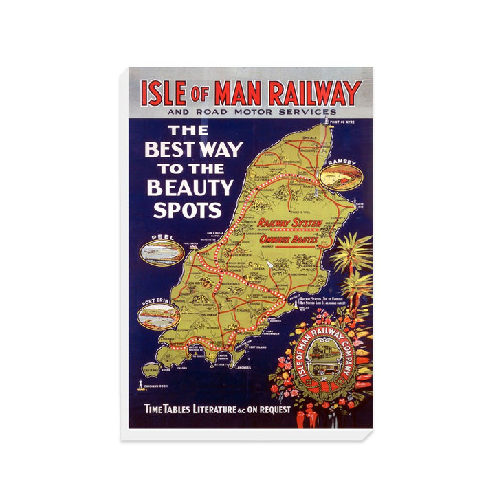 The Best Way to the Beauty Spots - Isle of Man Railway - Canvas