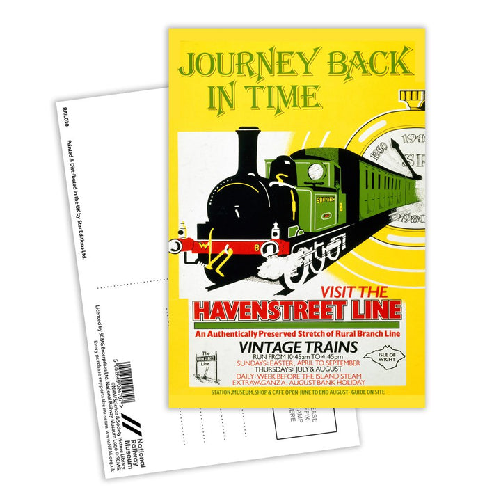 Journey Back In Time - Havenstreet Line Postcard Pack of 8